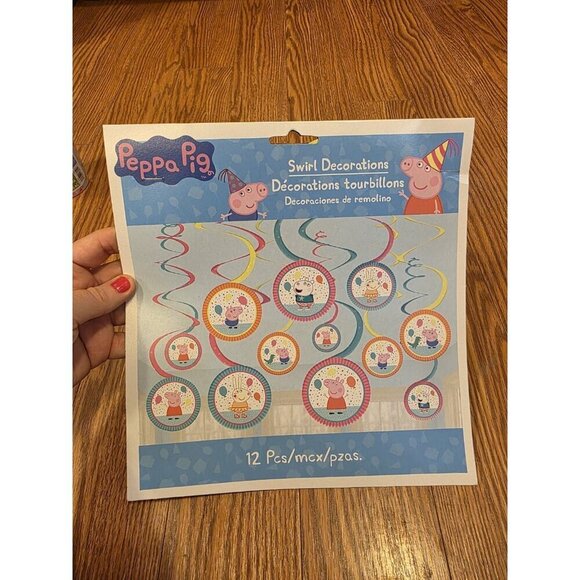 Peppa Pig Birthday Party Decorations 32 Napkins 8 Cups Swirl Decorations Wands - Picture 6 of 9